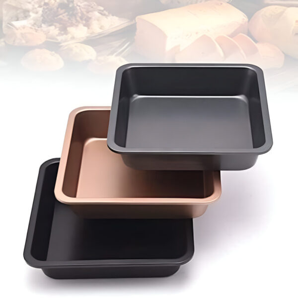 Non-Stick 6-Inch Square Bakeware Pan – Compact & Durable