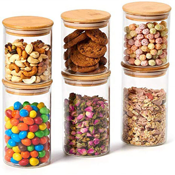 Kitchen Glass Canister with Acacia Lid – Airtight Food Storage