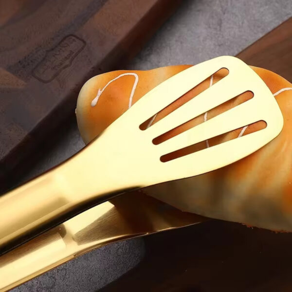 Golden Stainless Steel Cooking Tong – Elegant & Durable (1-Piece)